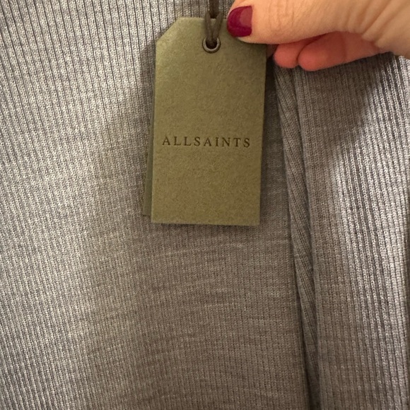 NWT - ALLSAINTS mode merino open cardigan - large - twilight blue - Picture 6 of 8